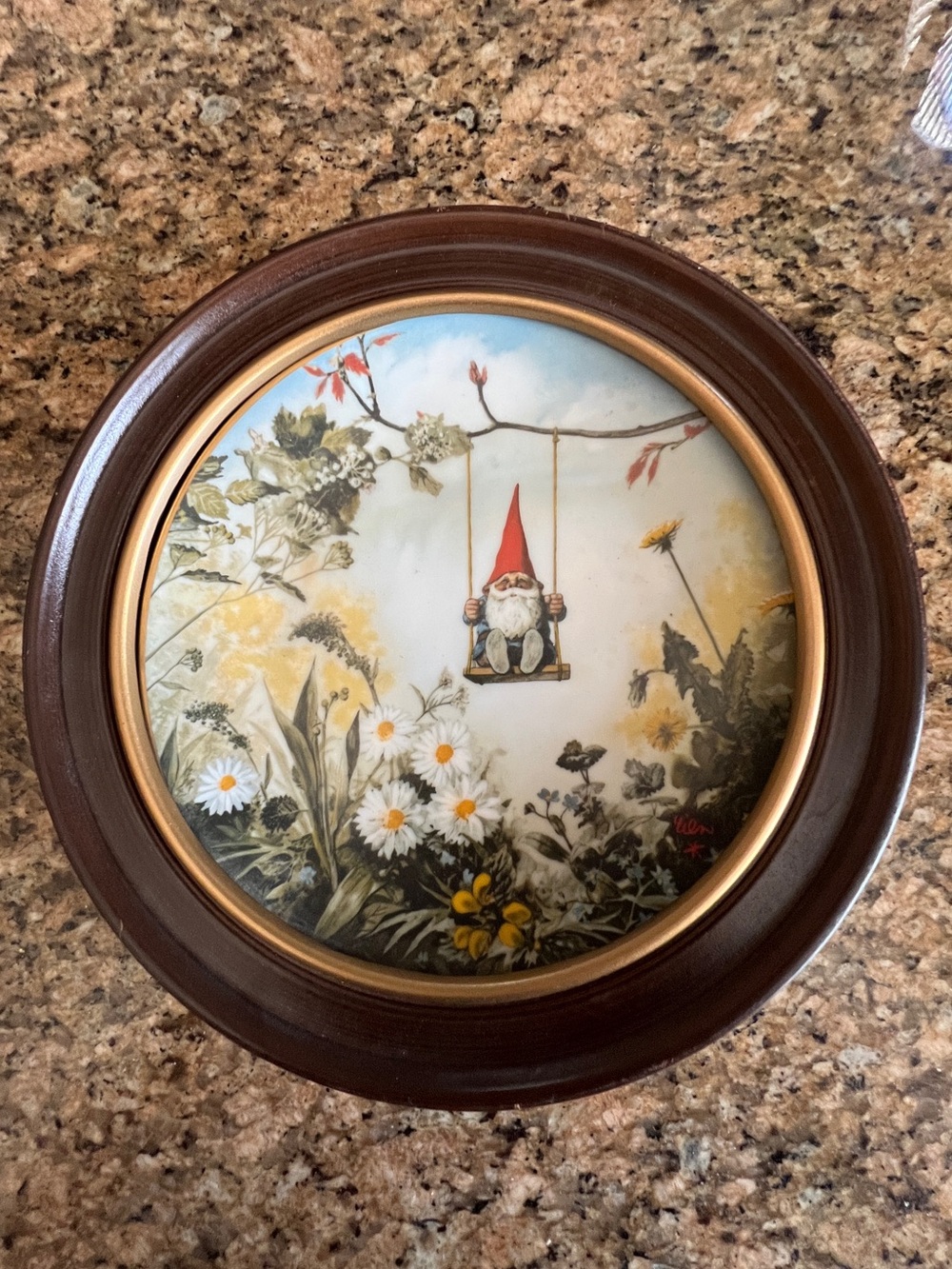 Vtg #The Little Swinger" collector plate  by Fairmont #1 in series ;Spring